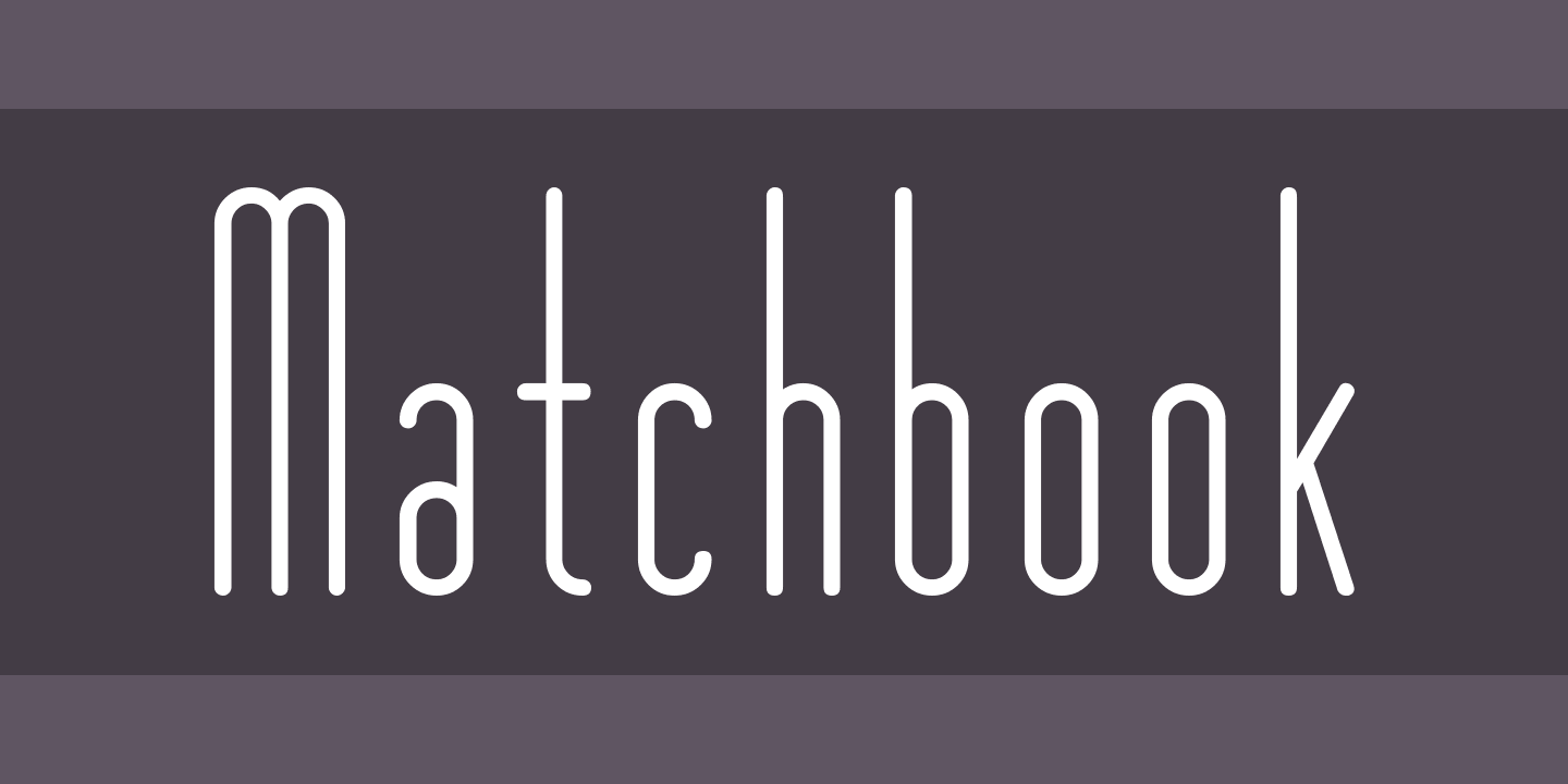 Пример шрифта Matchbook #1